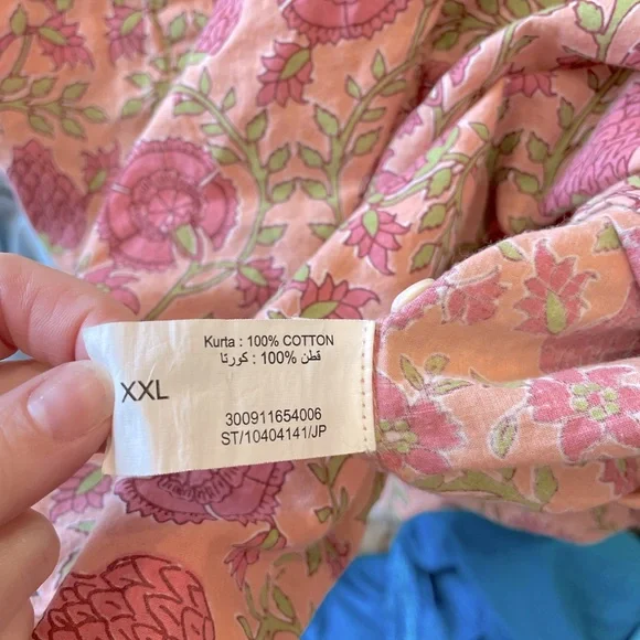 Vintage Pink Floral Button-Front Cotton Dress - Picture 4 of 5